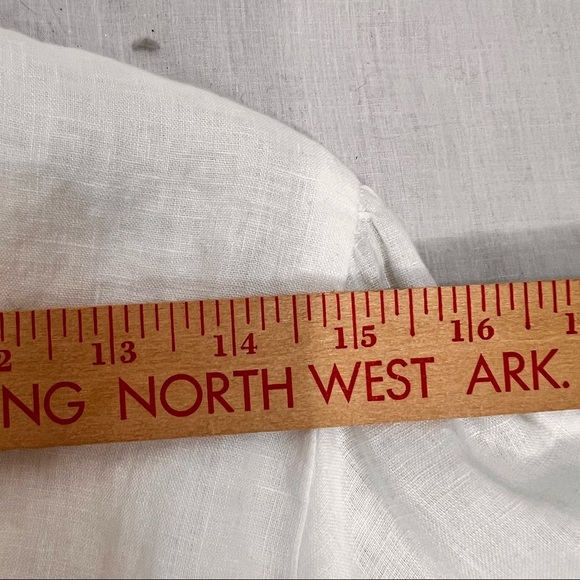 FAITHFUL The BRAND Dija Mini Dress 100% Linen White LongSleeve Sz 4 S Lagenlook - Picture 11 of 12